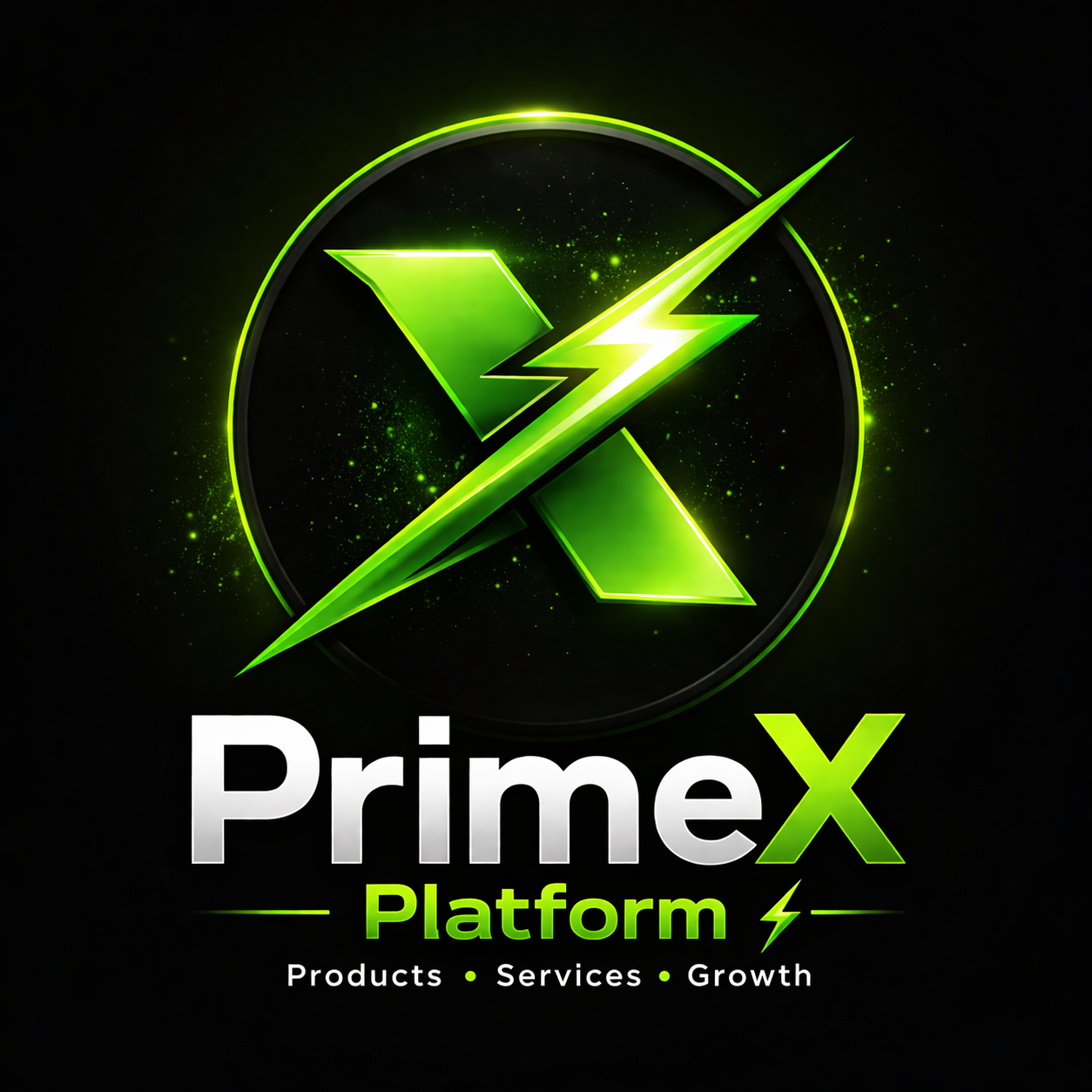 PrimeX Platform ⚡Powered by MASTER LEEFXZM FZE logo